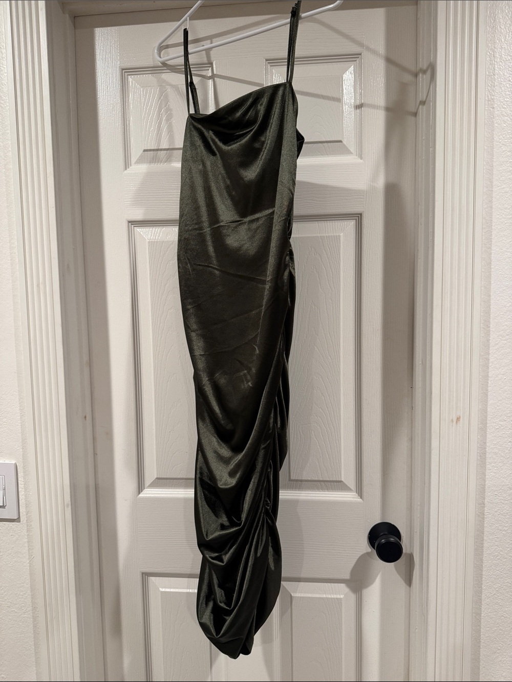 Forever 21 Olive Satin Dress